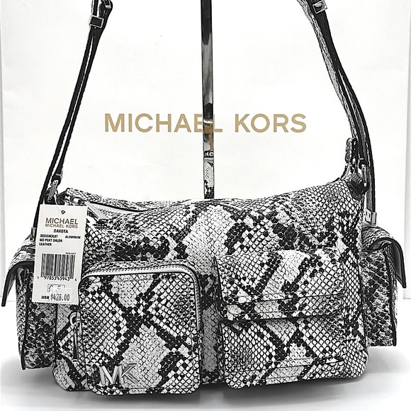 MICHAEL KORS Dakota Medium Snake Embossed Leather Pocket Shoulder Bag
ALUMINUM - Picture 1 of 15